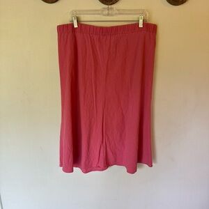 Liz Claiborne pink linen blend midi skirt size XL
